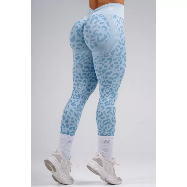  Kompressions-Push-up-Leggings mit Leopardenmuster NEBBIA PRIMAL 849 BLAUER LEOPARD 