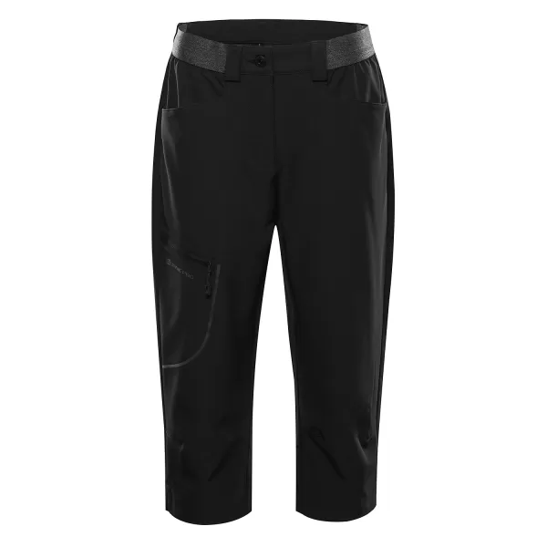  Caprihose für Damen ALPINE PRO WEDERA 2 SCHWARZ 