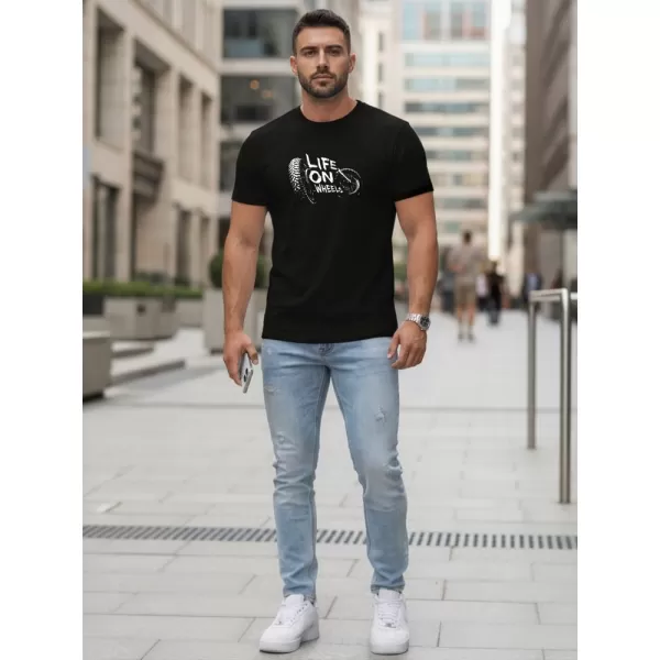  Herren-T-Shirt DSTREET NX5016R-BK SCHWARZ 