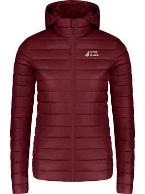 Steppjacke für Damen NORDBLANC NIMBUS WJL8395 BURGUND