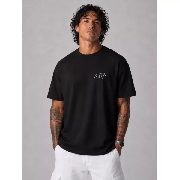  Herren-T-Shirt DSTREET NX4007R-BK-O SCHWARZ 
