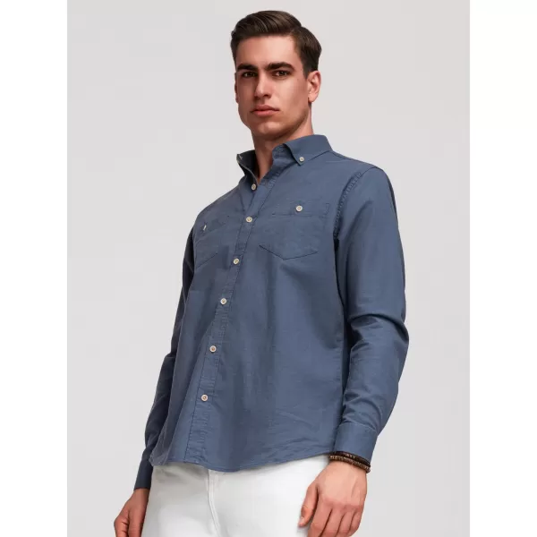  Herrenhemd OMBRE OM-SHCS-0134 BLAU 