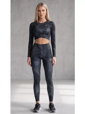 Lange Premium-Leggings für Damen (neue Größen) ALTISPORT VOJ/ALW072LEG05 SCHWARZ