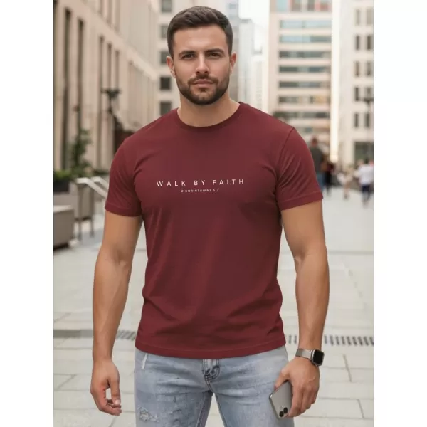  Herren-T-Shirt DSTREET NX5123R-BU ROTWEIN 