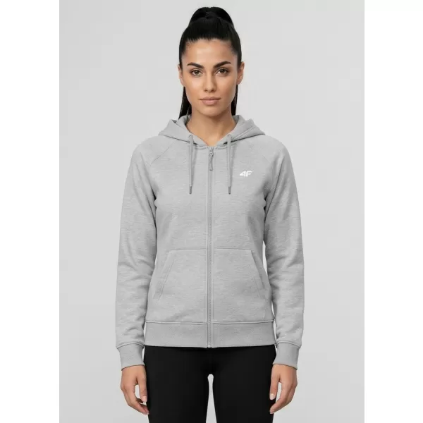  Damen-Sweatshirt 4F WMM00TSWSF2535 KALTE HELLGRAUE MELANGE 