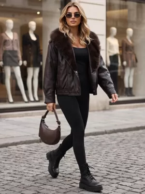 Damenjacke DSTREET TY6027 BRAUN