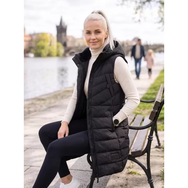  Warme Weste für Damen ALPINE PRO HERDA 3 SCHWARZ 