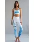 Lange Premium-Leggings für Damen (neue Größen) ALTISPORT VOJ/ALW083LEG05 WEIß BLAU