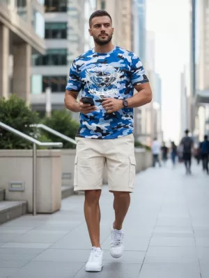 Herren-T-Shirt DSTREET NX2004R-SK-M BLAU