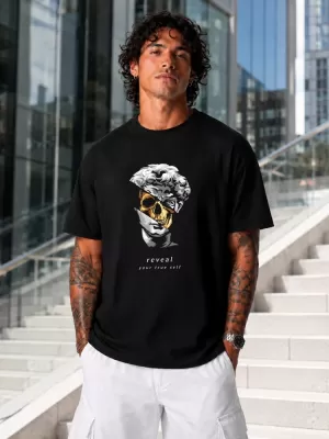 Herren-T-Shirt DSTREET NX1032R-BK-O SCHWARZ