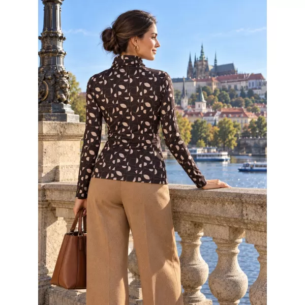  Rollkragenpullover für Damen ALTISPORT ILYSA SCHWARZ/BEIGE 