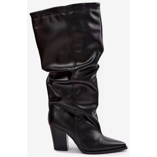  Damenstiefel BOTO 2598A SCHWARZES LEDER 