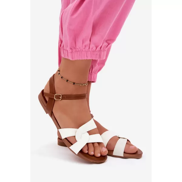  Damensandalen S.BARSKI KV51-022 BRAUN/WEIß 