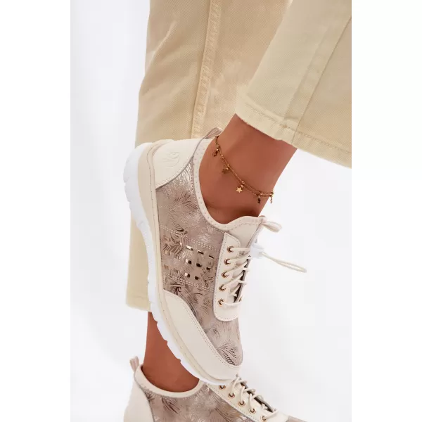  Damen-Sneaker D&A GR61-5990 BEIGE 