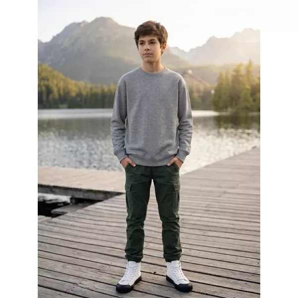  Kinder-Sweatshirt MALFINI CREW 427 DUNKELGRAUE HIGHLIGHTS 