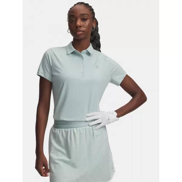  Damen-T-Shirt UNDER ARMOUR UA ARMOURDRY SS POLO 6009805-477 BLAU 