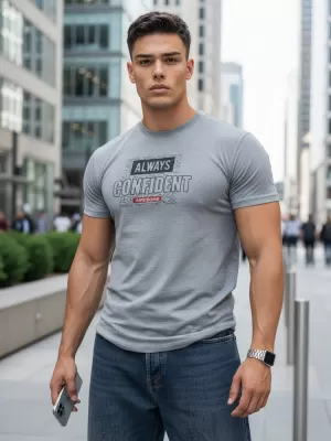 Herren-T-Shirt DSTREET RX5406 HELLGRAU