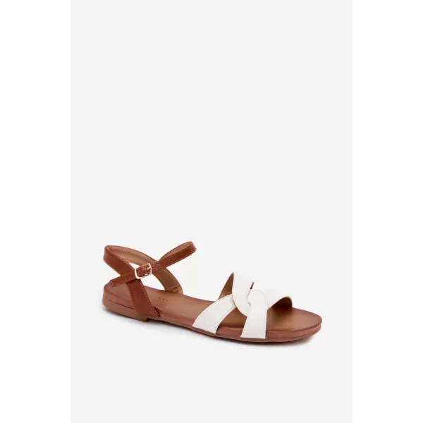  Damensandalen S.BARSKI KV51-022 BRAUN/WEIß 