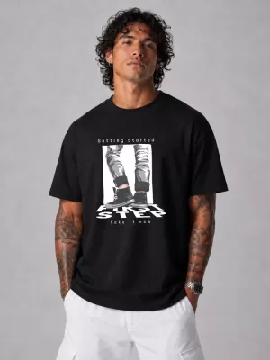 Herren-T-Shirt DSTREET NX1022R-BK-O SCHWARZ