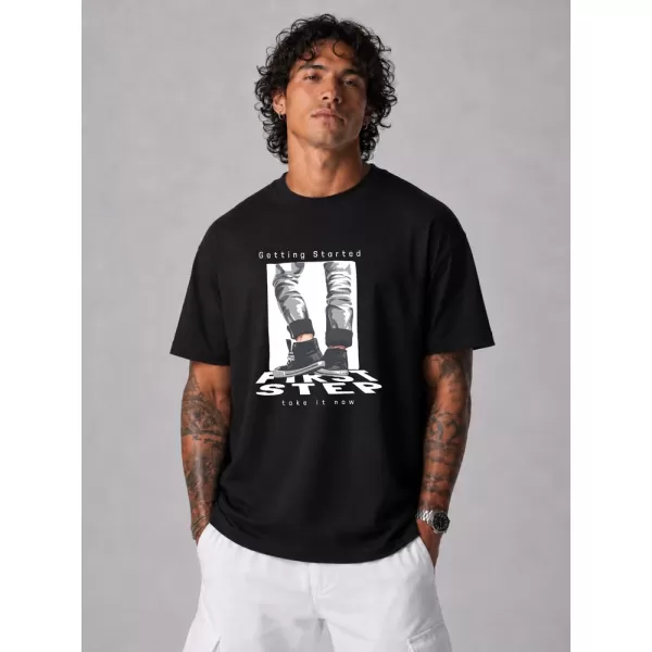  Herren-T-Shirt DSTREET NX1022R-BK-O SCHWARZ 
