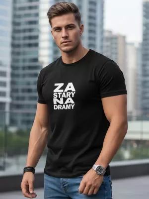 Herren-T-Shirt DSTREET NX0112R-BK SCHWARZ