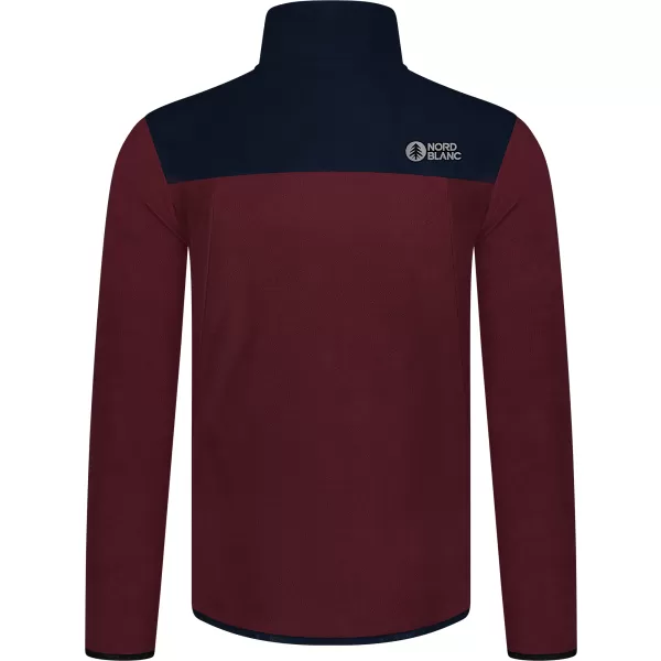  Leichtes Fleece-Sweatshirt für Herren NORDBLANC CRACKLE NBSFM8373 BURGUND 