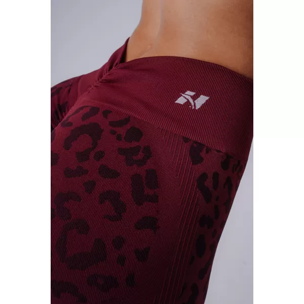  Leggings für Damen NEBBIA PRIMAL 849 BURGUNDER-LEOPARD 