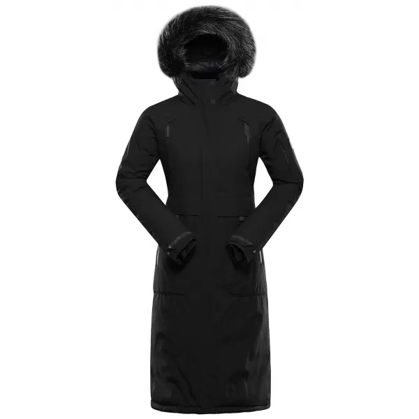  Wintermantel für Damen ALPINE PRO WUSSA 2 SCHWARZ 