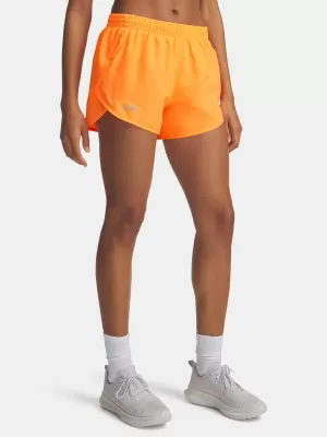 Damen-Shorts UNDER ARMOUR FLY BY 3 SHORTS 1382438-824 ORANGE