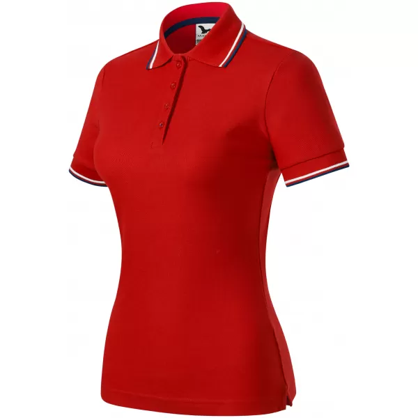  Damen-T-Shirt mit Kragen MALFINI FOCUS 233 ROT 