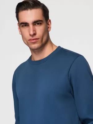 Herren-Sweatshirt OMBRE OM-SSBN-0271 MARINEBLAU