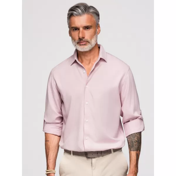  Herrenhemd OMBRE OM-SHCS-0190 PASTELLROSA 