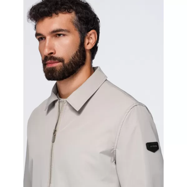  Übergangsjacke für Herren OMBRE OM-JANP-0224 GRAU-BEIGE 