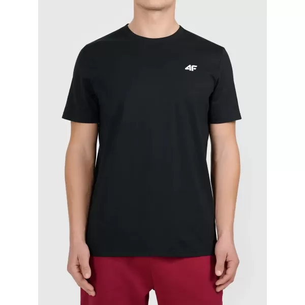  Herren-T-Shirt 4F WAW25TTSHM2373 TIEFSCHWARZ 