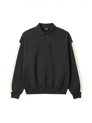 Herren-T-Shirt mit Kragen URBAN CLASSICS TB8595-00007 SCHWARZ