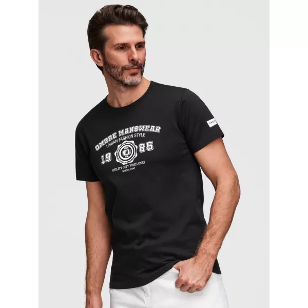  Herren-T-Shirt OMBRE OM-TSPT-0269 SCHWARZ 