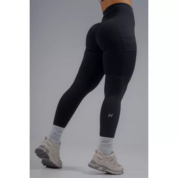  Figurformende Leggings mit hoher Taille und Taschen NEBBIA PRIMAL 851 SCHWARZ 