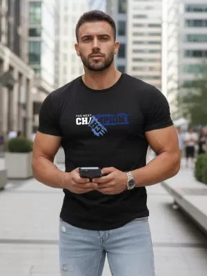 Herren-T-Shirt DSTREET NX5017R SCHWARZ
