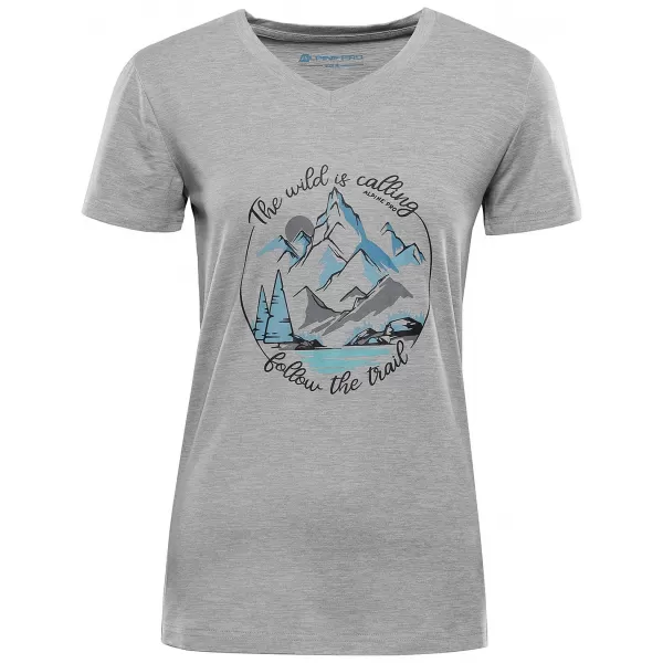  Outdoor-Shirt für Damen ALPINE PRO GREMA 3 GRAUE VARIANTE PA 