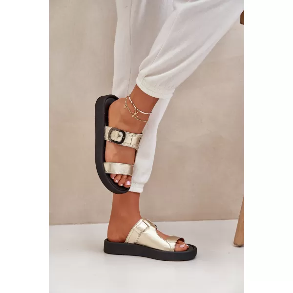  Damenhausschuhe ZAZOO 3024/007 GOLD 