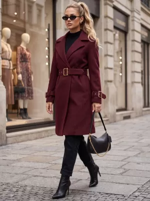 Damenmantel DSTREET NY0786 BURGUND