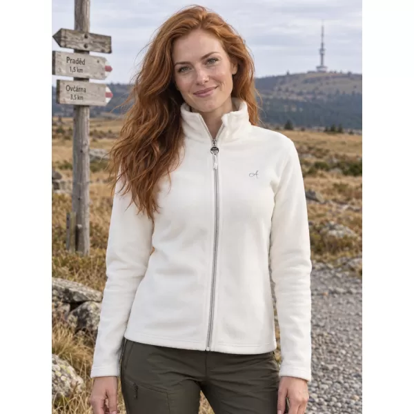  Fleece-Sweatshirt für Damen ALTISPORT ILKI WEIß 