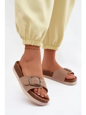 Damenhausschuhe BOTO 2833 KHAKI