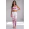 Lange Premium-Leggings für Damen (neue Größen) ALTISPORT VOJ/ALW083LEG05 WEIß ROSA