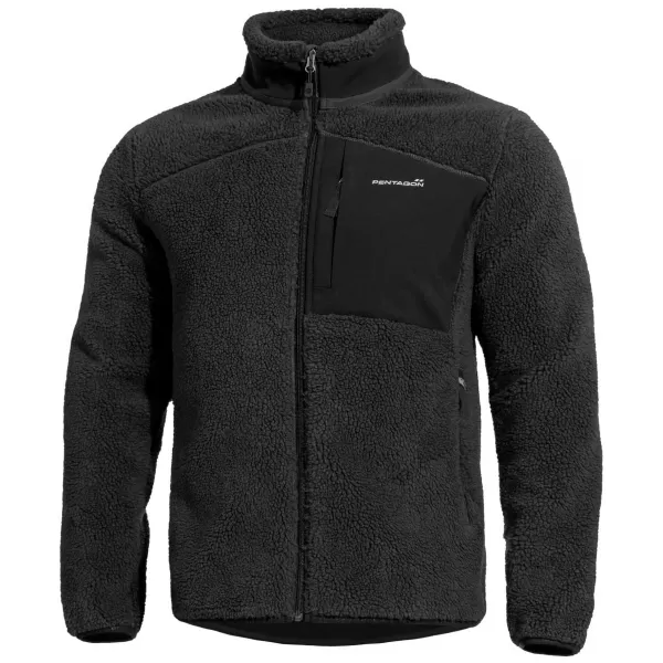  Fleece-Sweatshirt für Herren PENTAGON SUMMIT SHERPA FLEECE K08063 SCHWARZ 