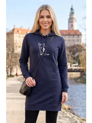 Erweitertes Damen-Sweatshirt ALTISPORT ALW091419 MARINEBLAU