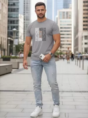 Herren-T-Shirt DSTREET NX0143R-SL HELLGRAU