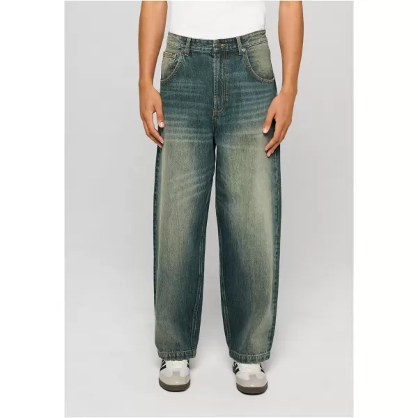  Herrenhosen URBAN CLASSICS TB8055 MITTELBLAU SCHMUTZIG GEWASCHEN 