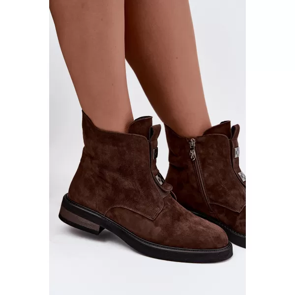  Damen-Stiefeletten D&A CR62-3335 BRAUN 