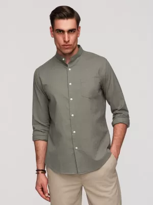 Herrenhemd OMBRE K704 KHAKI